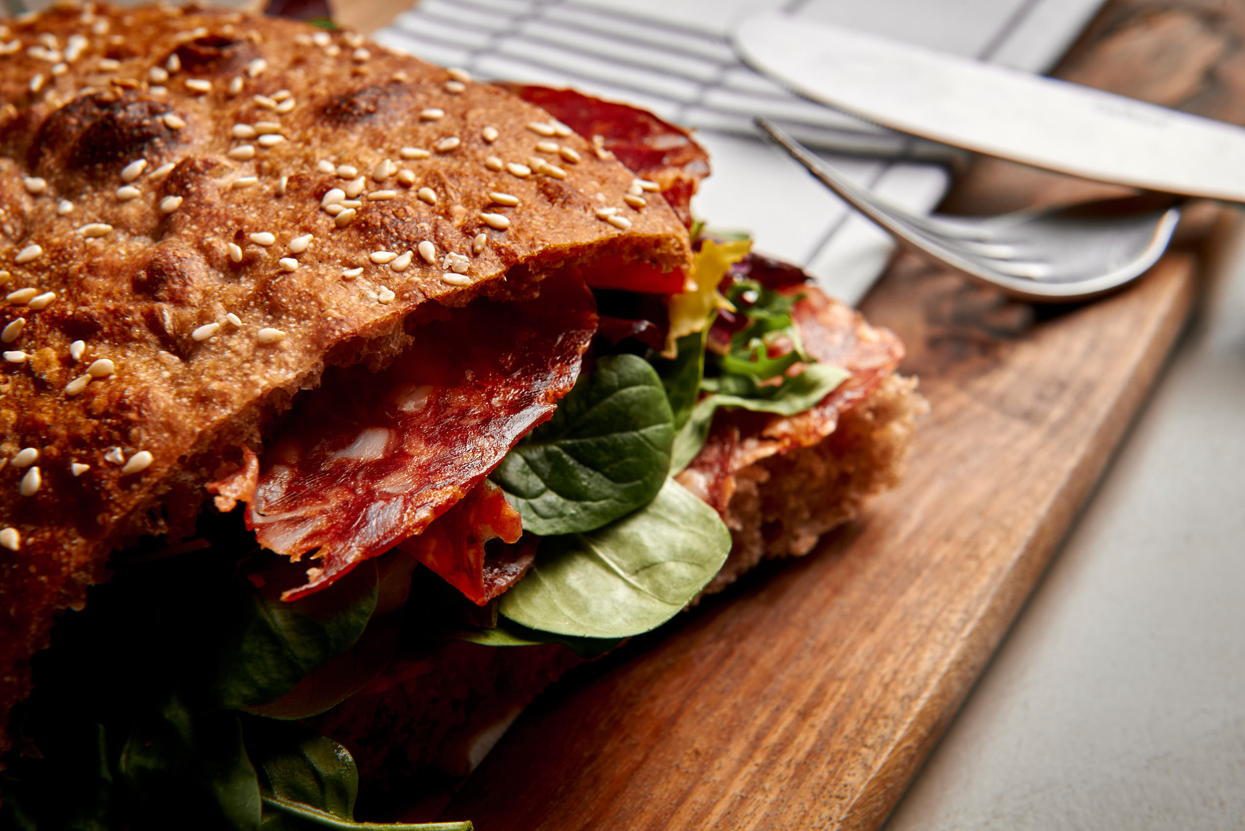 Sandwich closeup photo by Marcel Tiedje